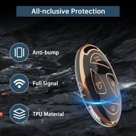 Ruiya Car Key Case Cover for Hyundai Tucson 2025 / Kona SX2 EV / Ioniq 6 / Sante Fe 2024 2025, Hyundai Key Shell TPU Key Case Cover Key Box Car Remote Controls Protective Cover