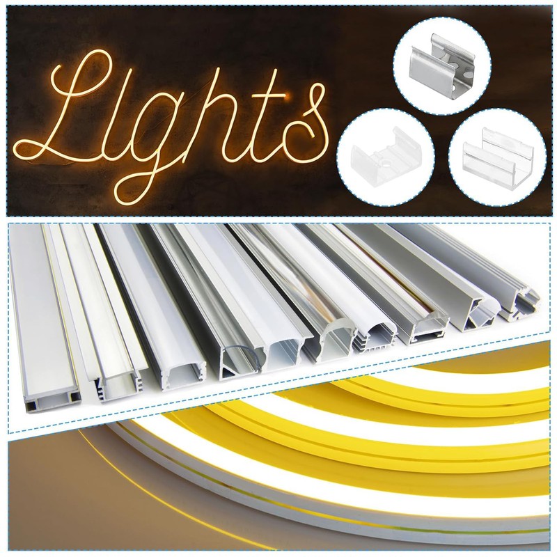 TOP-VIGOR 30Pcs LED Strip Light Clips, Mounting Bracket Fixing Clips