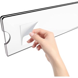 Dingelex 24 Pack Acrylic Wall Name Plate Holder 2’’ x 8’’, Clear Wall Mount Name Plate Office Door Nameplates Display Trays for Home School Office Classroom