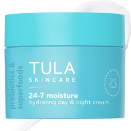 TULA Skin Care 24-7 Hydrating Day & Night Cream - Supersize, Anti-Aging Moisturizer for Face, Contains Watermelon & Blueberry Extract, 3.4 oz.