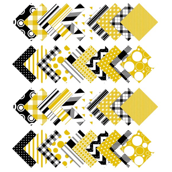 Soimoi Stripes Print Precut 5-inch Cotton Fabric Quilting Squares Charm