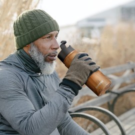 Sivaphe Tea Infuser Bottle With Removable Loose Leaf Tea Strainer, 18/8 Stainless Steel Insulated Travel Tumbler Festival Gift(Wood Grain)