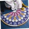 LABRIMP Bathroom Door Mat Skid-Resistant PVC Semicircle Mat Easy to
