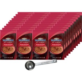 Ghirardelli Double Chocolate Hot Cocoa Mix, 3 Pound Box, (Approximately 43) 0.85 oz Packets with Cocoa Scoop