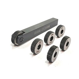 Buyohlic Single wheel knurling tool holder with 5 spare HSS knurls (12 x 12 x 100 mm)