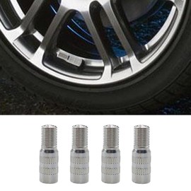 4 PCS Car Valve Caps Stem Extension, Nickle Plated Brass Car Tire Valve Extenders Adapter, 25mm Wheel Valve Stem Extension for Car, Motorcycle, Truck (25mm)