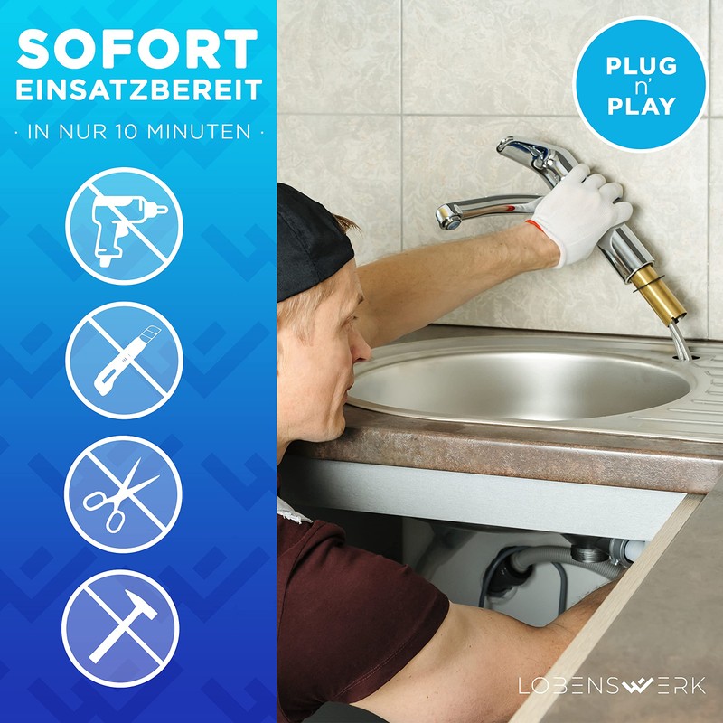 LOBENSWERK Flexible Drain Hose – 100% Waterproof – Siphon Kitchen