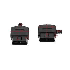 Talcols 2 Stück OBD2 16-Nadel Anschluss Diagnosewerkzeug Adapter Auto Zubehör Pins Stecker Stecker mit Schrauben ABS