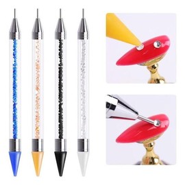 Other brands Nail tools, double-head nail stone picker, gel pedicure art materials - Green / 네일도구 더블헤드 네일 스톤픽커 젤 패디큐어 아트재료 - 그린