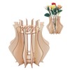 NBEADS 2 Sets Wood Vase for Flower, 3D Flower Wood