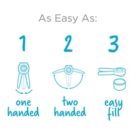 Dreamfarm Ortwo Lite Replacement Jars | Refillable Grinder | Salt, Pepper and Spice Mill Replacement Jars | Black, 2oz