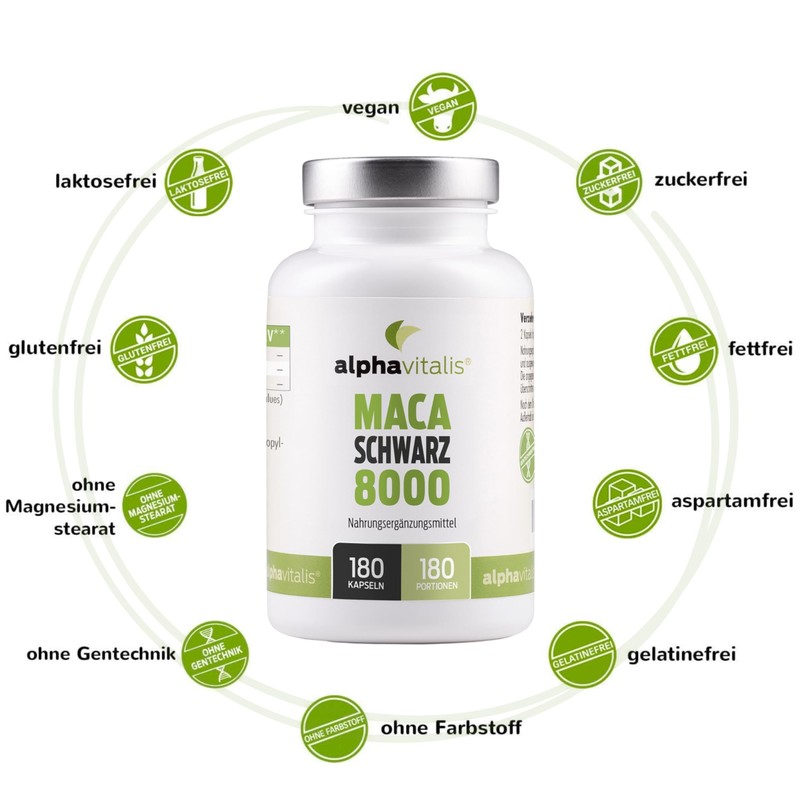 Maca Black 4000 mg per Daily Dose - 180 Maca