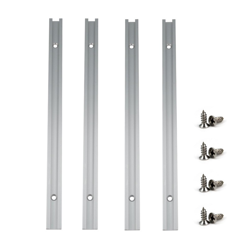 Zeberoxyz 4pcs 300mm/12" Aluminum T-Track Slider with Screws Double Cut