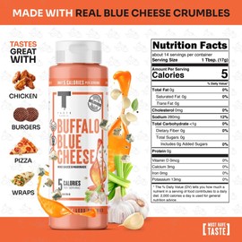 Taste Flavor Co. Grilling, Dipping Sauce and Marinade, Great Tasting, Low-Calorie Sauces, Keto Friendly, No Oils (5 Pack, Buffalo Blue Cheese)