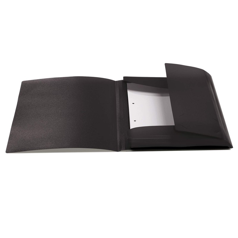 HERMA 19501 Portfolio Folder DIN A4 Translucent Black, Sturdy Plastic,