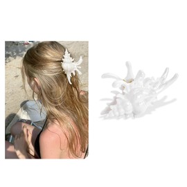 Glorig Conch Hair Clips For Women Fashion Beach Ocean Seashell Claw Clips For Thick Hair Fashion Summer Large Hair Claws Trendy Big Hair Clips Jewelry Gift