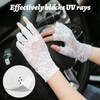 Tidyworm Women's Lace Gloves, Fingerless, UV Protection, Summer, Stylish, Floral