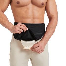 DERAYMI Ostomy Belt Ostomy Bag Cover for Keeping Ostomy Bag in Place, Stealth Colostomy Support Belt Ostomy Wrap for Men Women Swimming Outdoor Activities (S)