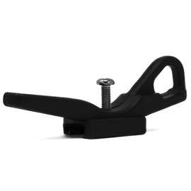 Five Oceans Shroud Mounted Halyard Cleat, 3/16 to 5/16-Inch, Black Nylon with Stainless Steel Mounting Plate - 2-Pack - FO2317-M2