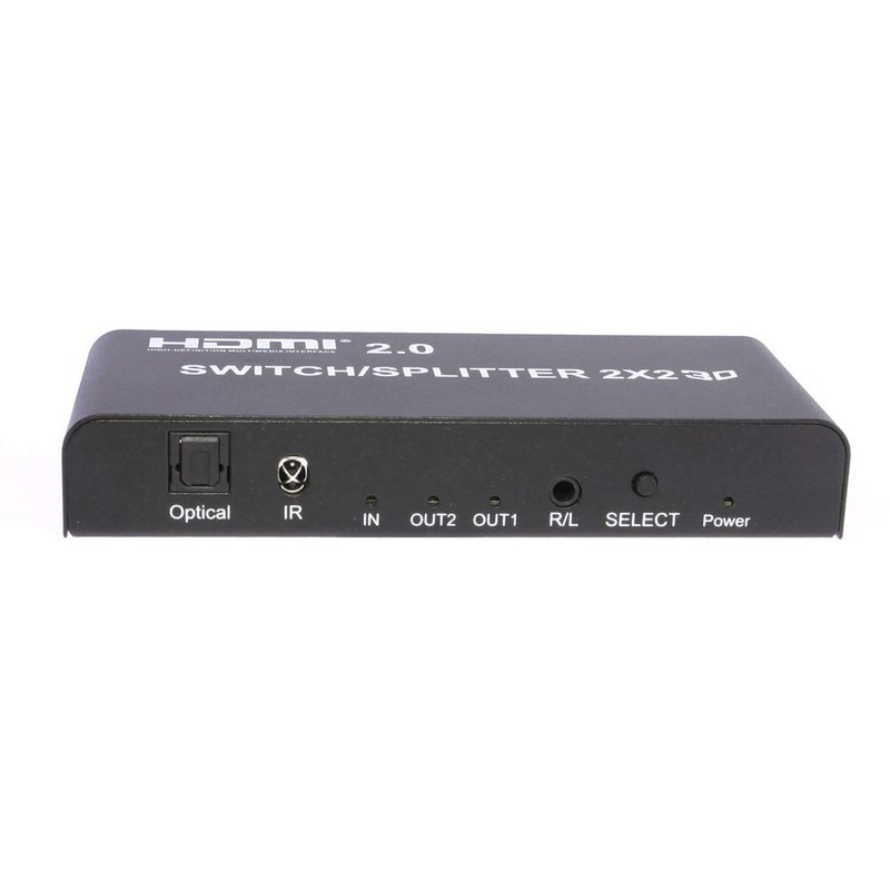 axGear 2X2 HDMI Ver 2.0 4K True Matrix Switch Splitter