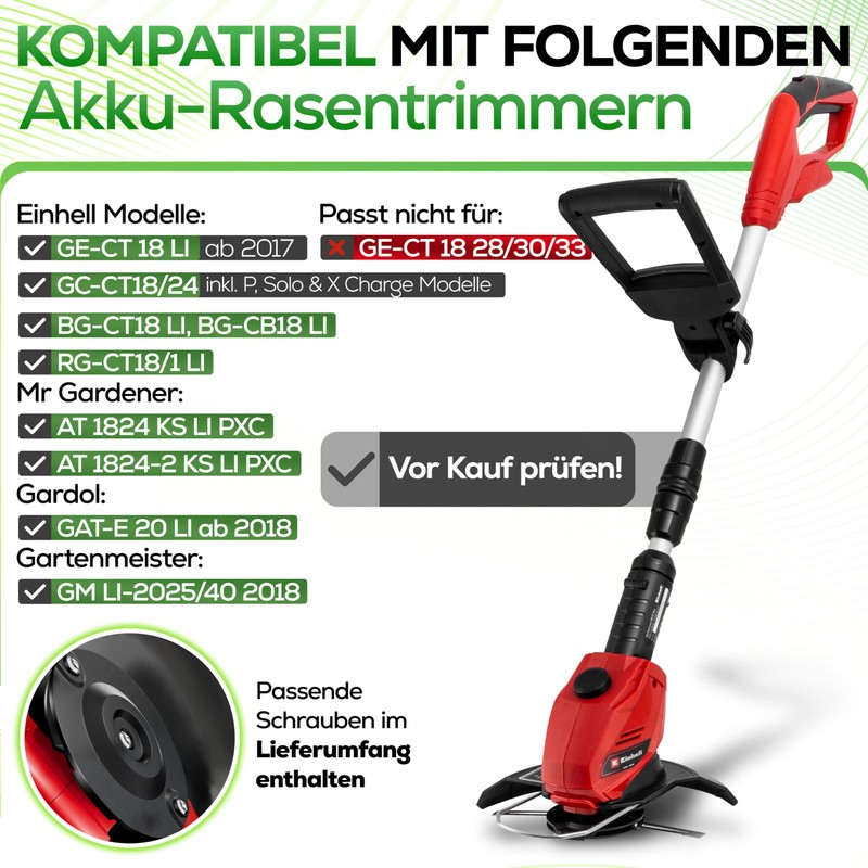Heckenpracht® Grass trimmer blade fits Einhell grass trimmers made of