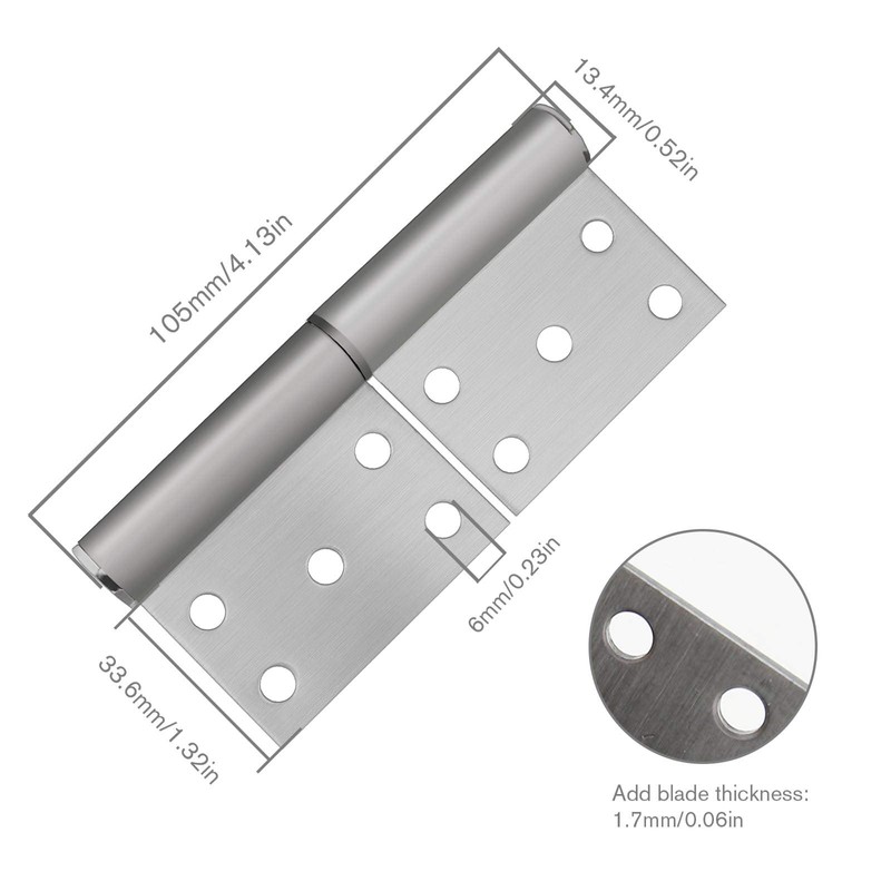 OTOTEC 6Pcs 4 Inch Flag Hinges Two Leaves Detachable Detachable