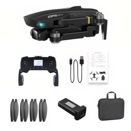 BINDEN Drone GD93 Pro con Cámara Control Remoto Hasta 3000m Dron Plegable hasta 28 minutos de vuelo, Plástico Negro