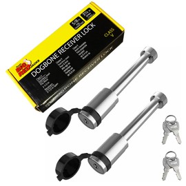 BIG RED 2 Pack Hitch Lock Pin, 5/8 Inch Trailer Receiver Locking Pin for 2"/2.5" Receiver, Hitch Locks with Keys for Car, Truck and Tow,Class Ⅴ