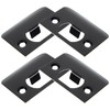 12PCS Door Strike Plate Black, Black Deadbolt Strike Plate, Stainless