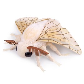 lilizzhoumax Motte Plüschtier 30cm/12inch Simuliertes Tier Seidenmotte Moth Plüschtier, Kawaii Motte Plüschtier, Realistische Insekt Motte Spielzeug für Wilde Tiere, Geschenk für Freunde und Kinder