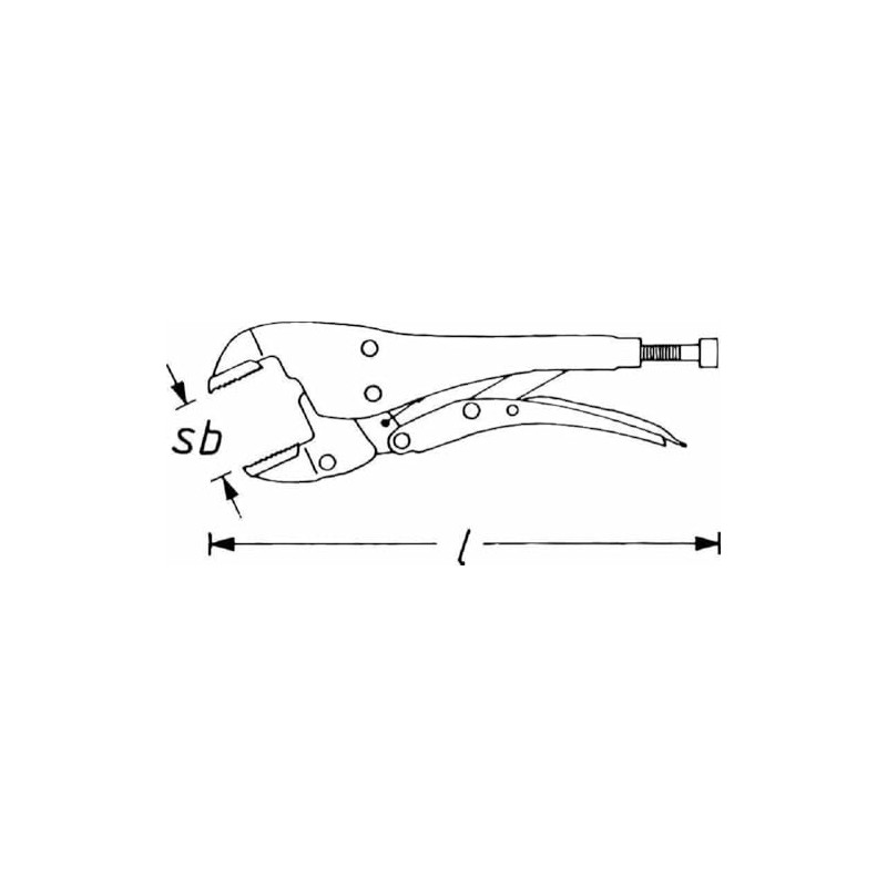 HAZET 757-10 230 mm Grip Pliers - Nickel-Plated