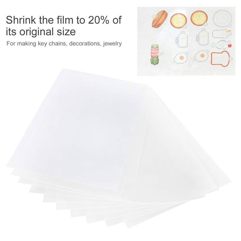10PCS Shrink Plastic Sheets, Heat Shrink Printable Plastic Sheet, Shrink
