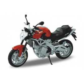 Welly DieCast Model Motorcycle Aprilia Shiver 750 Red Metal Motorcycle Model 1:18
