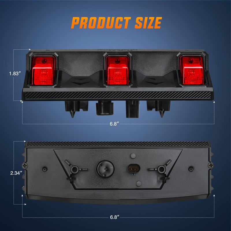 Nilight Third Brake Light Tail High Mount Stop Upgrade 3rd