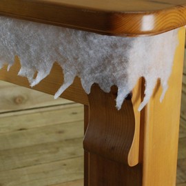 Icicle Fringe Winter Wonderland - 15cm x 180cm, 1 Piece - Snowy Décor, Easy Setup Transformative Holiday Decoration for Homes & Events