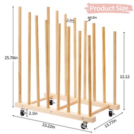 EELLAO Art Storage Rack with Caster Wheels Art Drying Rack Drawing Board Storage Rack Organizer for Art Studios, Artworks, Gallery