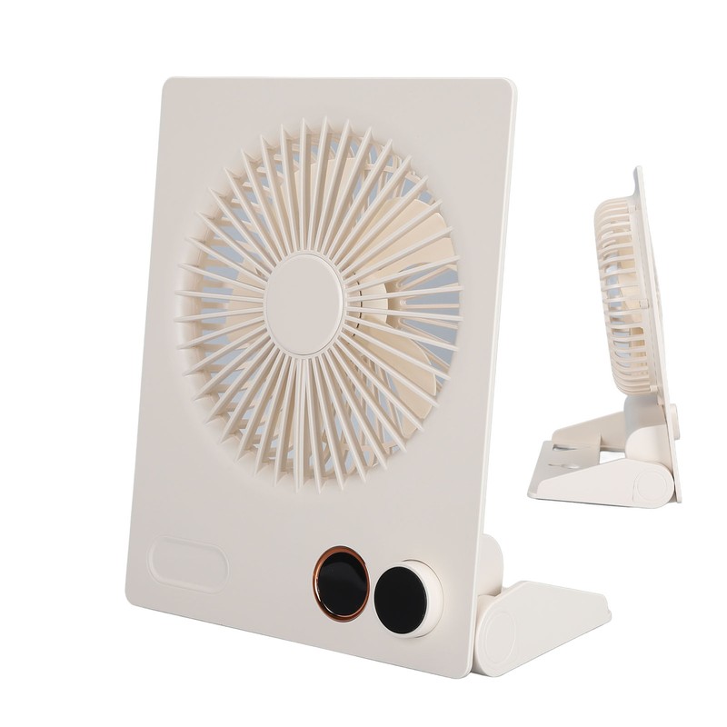 Ultra Thin Table Fan Desktop Flat Battery Operated Standing Hanging