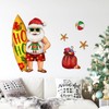 Yovkky Hawaii Christmas Santa Claus Wall Decals Stickers, Hawaiian Xmas