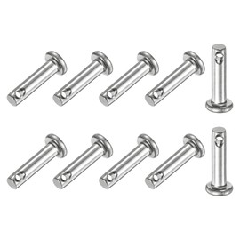 M METERXITY 10-Pack Single Hole Clevis Pins, M3 x 12mm 304 Stainless Steel Flat Head Clevis Pins for Mechanical Linkage/Fixed Parts/Ship Rigging, Link Hinge Pin Reusable