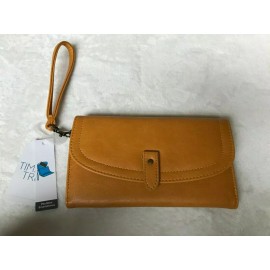 Time & Tru Women's Yellow Isabella Wristlet Smartphone Wallet  7.75" x 4.5" x 1"