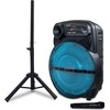 Dazone 15" Party Bluetooth Speaker Rechargable Subwoofer Karaok Wireless Mic