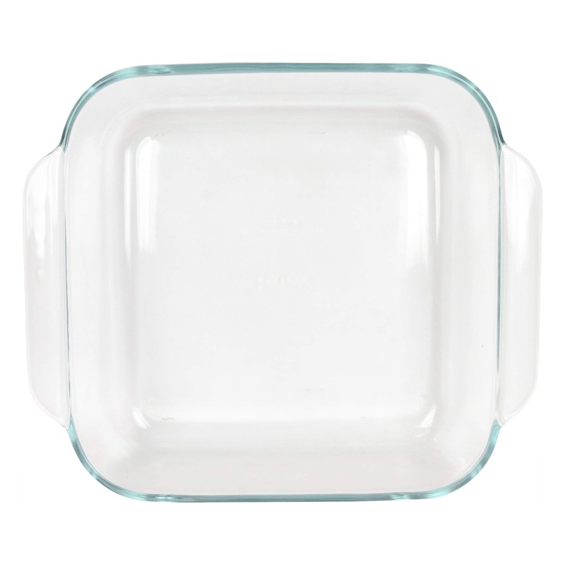 Pyrex 8" Square Baking Dish with Blue Plastic Lid