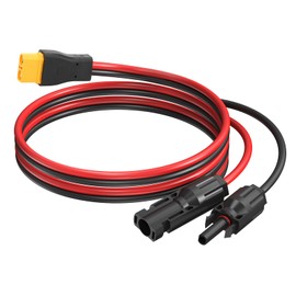 daitoku Female XT90 Solar Cable, 10AWG XT90 Connector Solar Panel Extension Charging Cable for Solar Generator Portable Power Station Solar Panel - 3FT