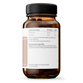 Selenium High Dose: 70 μg Selenium – 56 Capsules – 2 Month Supply – Organic – Only 1 Capsule – Daily – Vegan, Laboratory Tested and Made in Germany