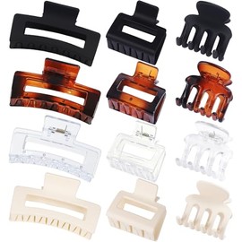 SMKSL 3 Estilos Pinzas para el Cabello para Mujeres Pinzas Pequeñas para Cabello Fino Pinzas de Garra de Pelo Medianas Clips de Pelo Grandes para Cabe