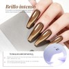 CHERIMOYA Esmalte de Uñas de Gel Ojos de Dorado Marrón