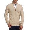 Indicode INLut Men's Cardigan with Stand-Up Collar and Zip |
