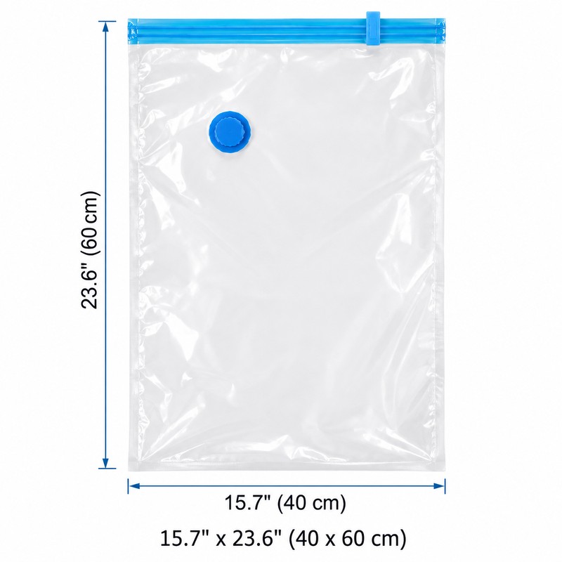 Vacuum Storage Bags for Clothing & Bedding – Transparent Compression