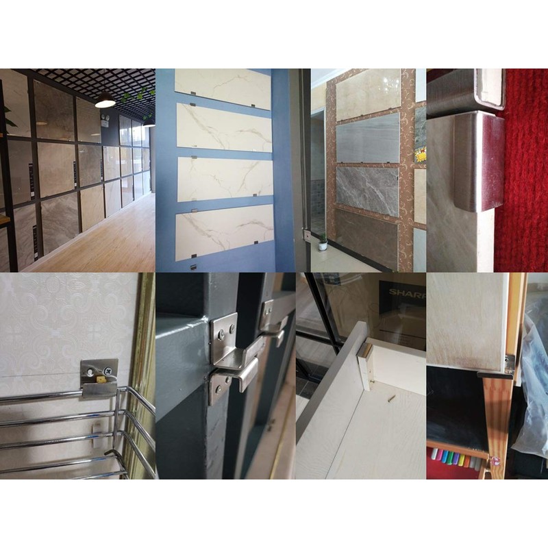 Stainless Steel Flat J Hooks Hanger, Ceramic Tile Billboard Display