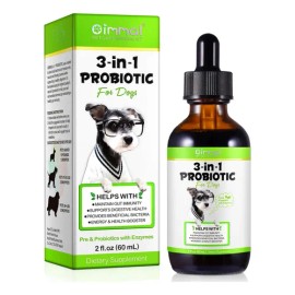 Probióticos Para Perros 100% Natural 3 En 1 Apoyo Digestivo